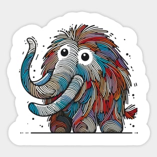 Tusked Majesty Woolly Mammoth Sticker